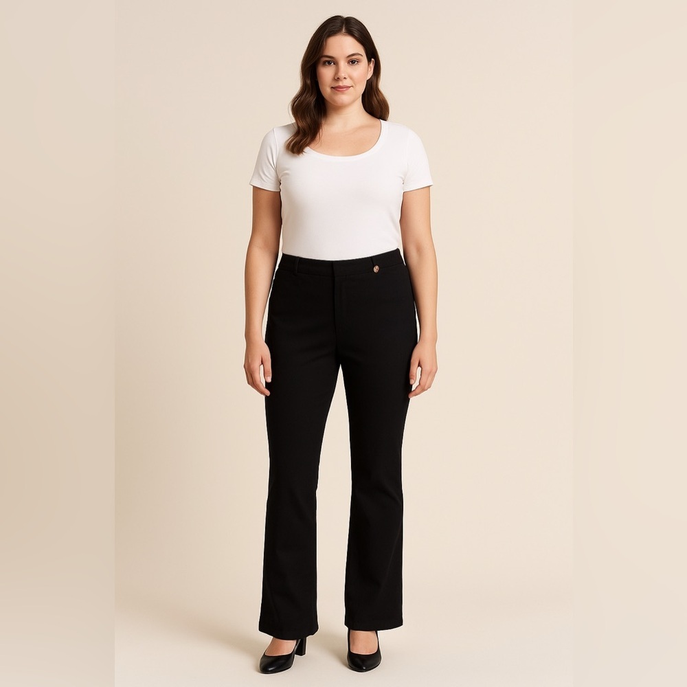City Streets Black Straight Leg Pants